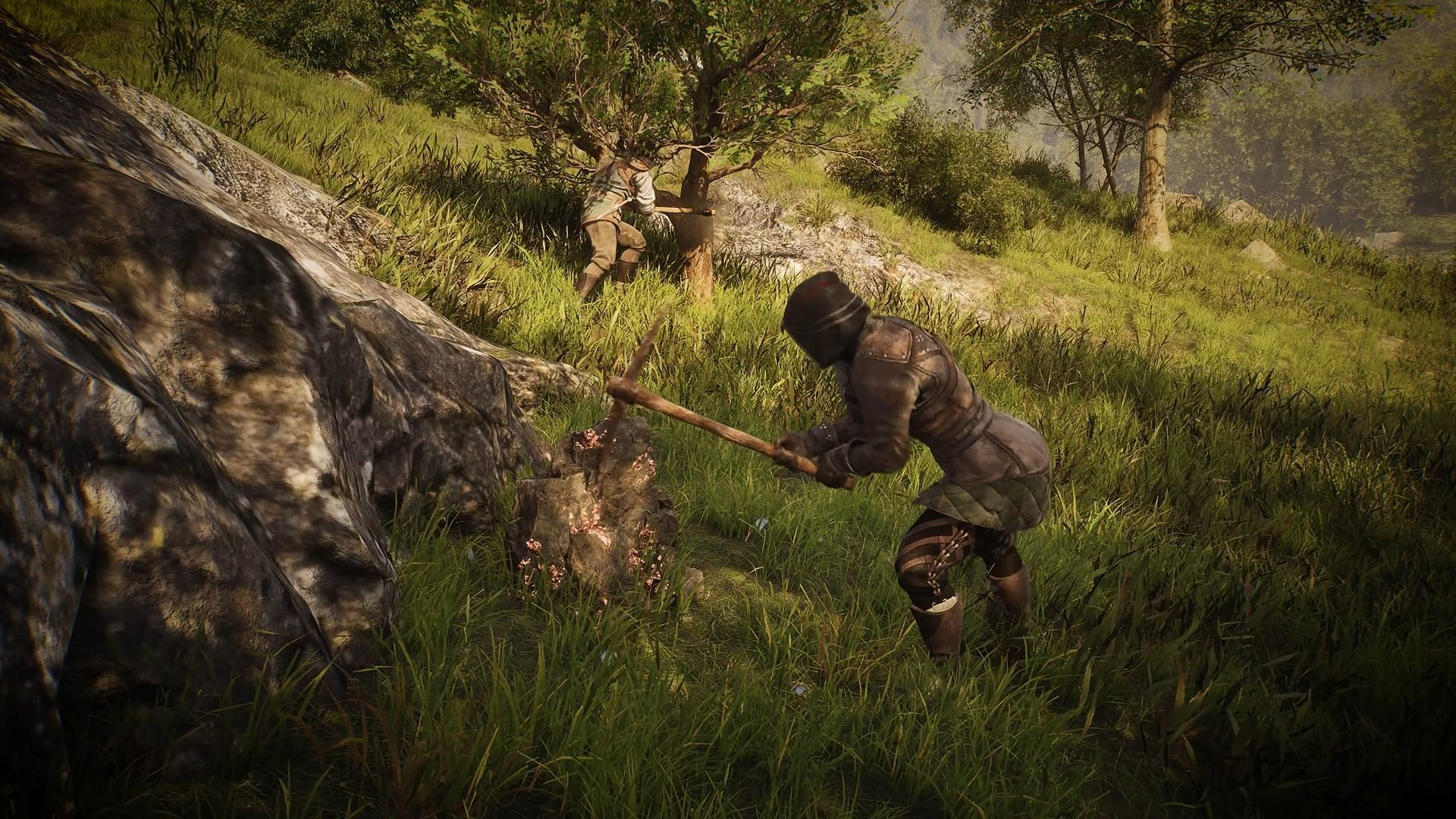 Woodcutting and mining (Image via NYOU)